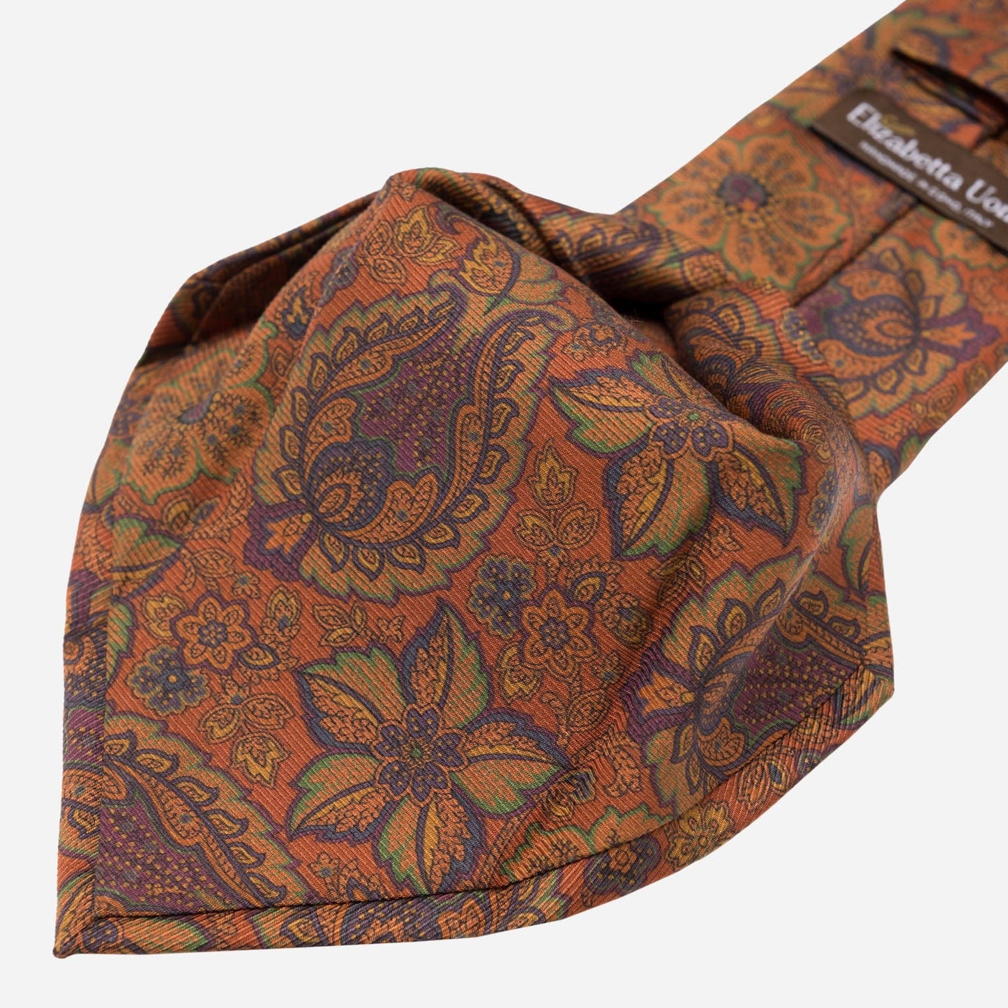Trevi - Printed Madder Silk Tie - Ginger - Solstik