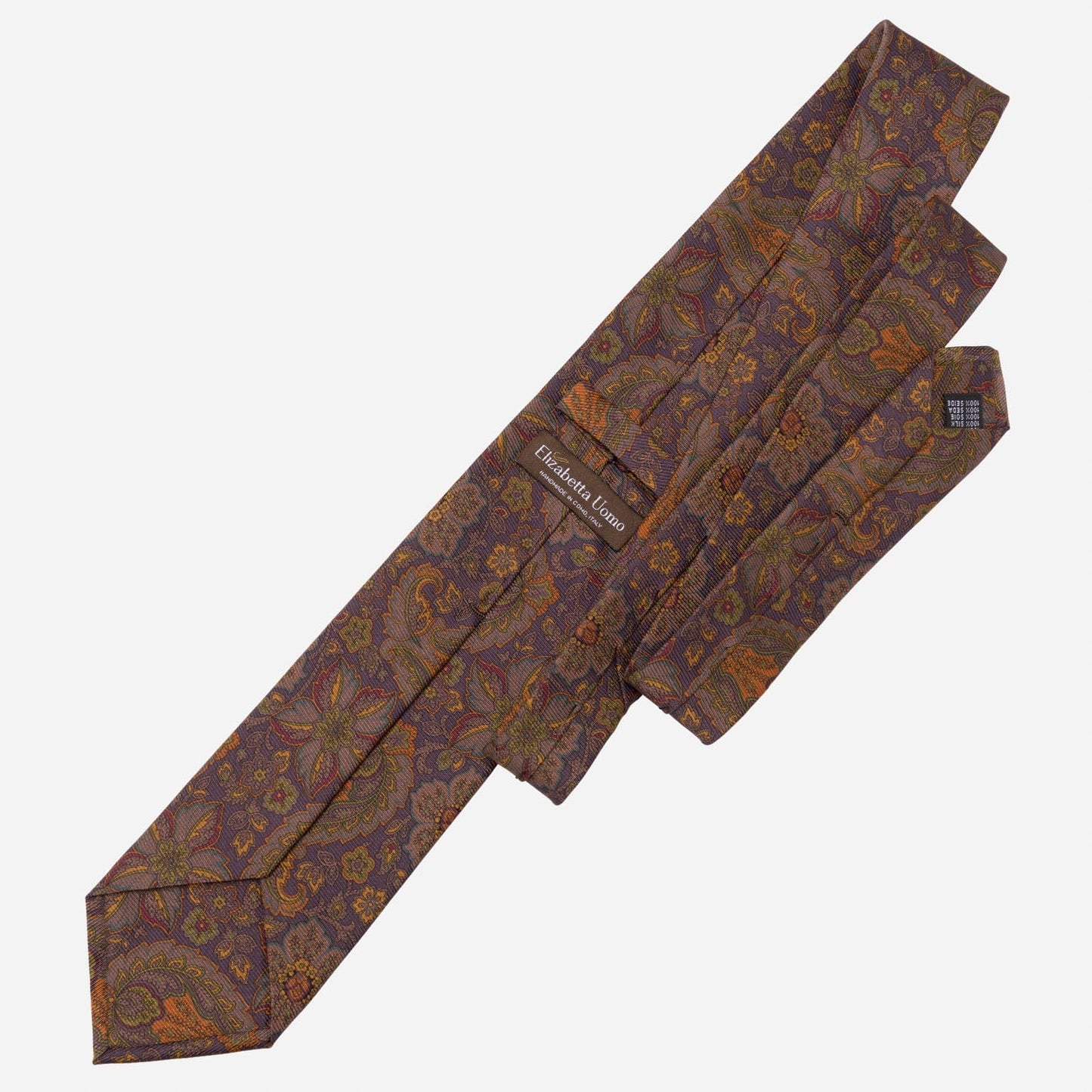 Trevi - Printed Madder Silk Tie - Plum - Solstik