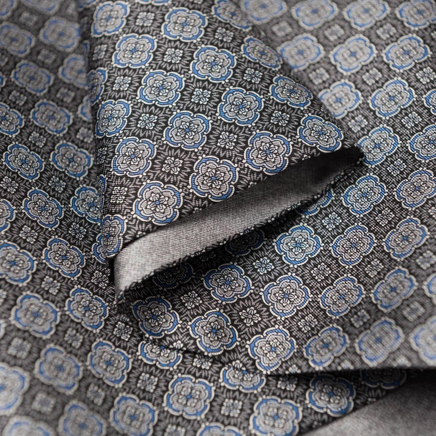 Palazzo - Reversible Silk Scarf - Charcoal - Solstik