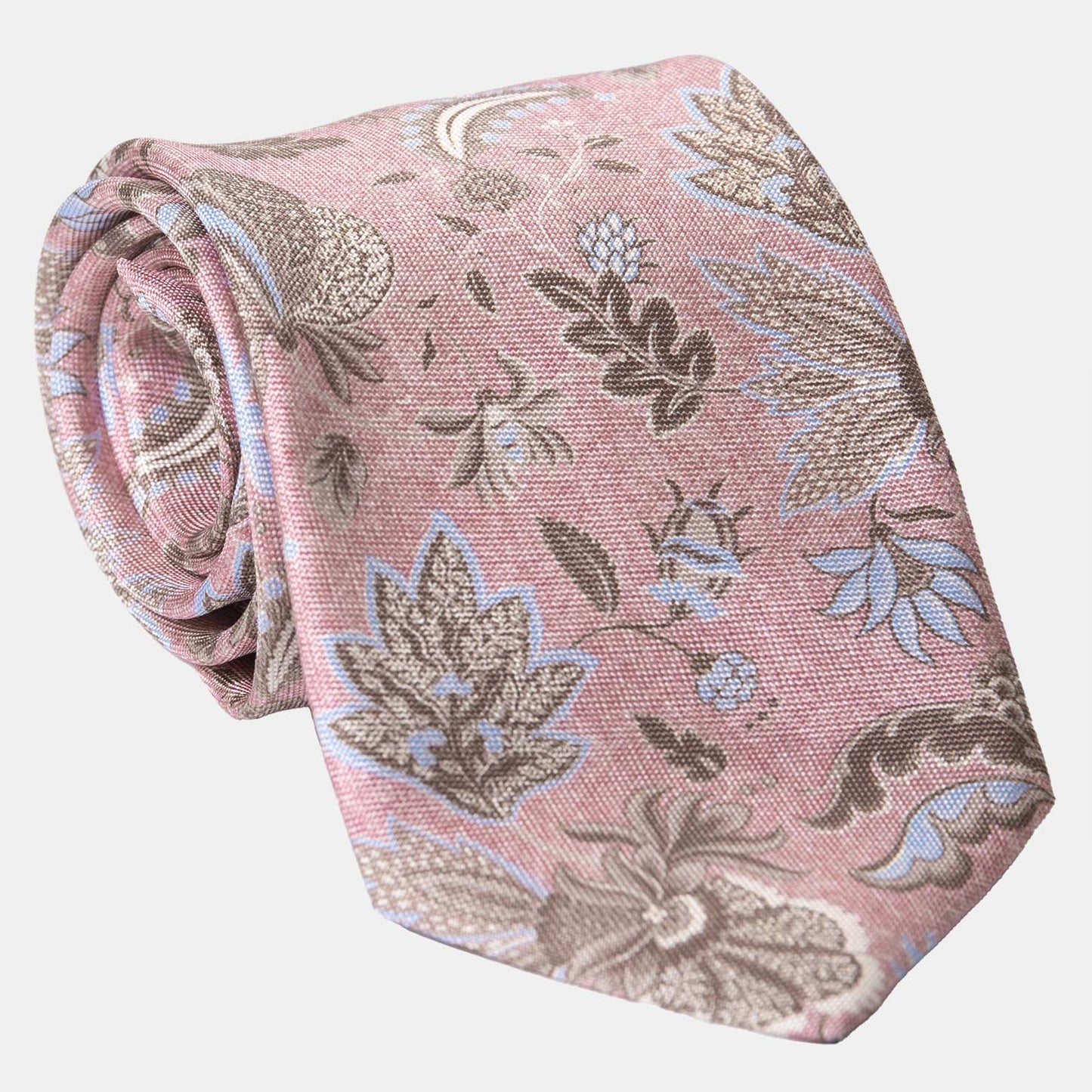 Medici - Printed Silk Tie - Pink - Solstik