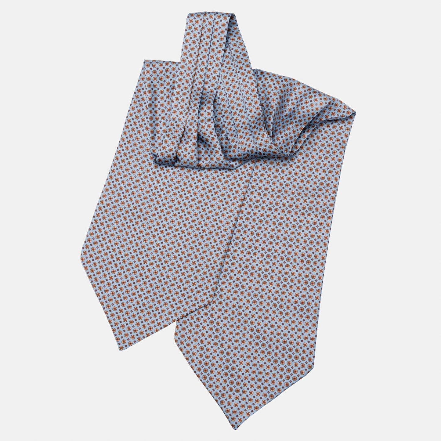 Navona - Silk Ascot Cravat Tie - Azure - Solstik