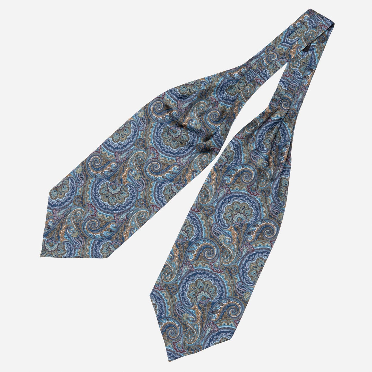 Bugatti - Silk Ascot Cravat Tie - Petrol Blue - Solstik