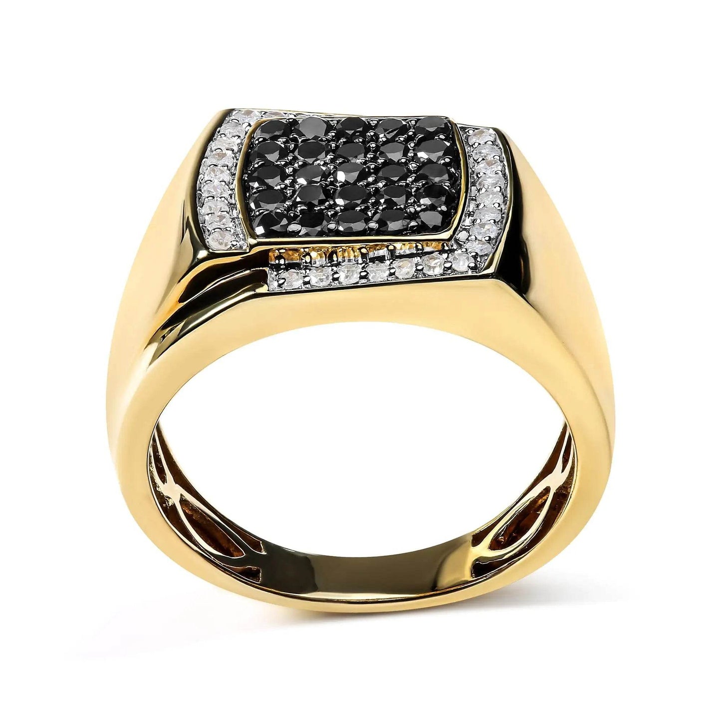 Men's 14K Gold & Silver 1ct Diamond Duo Ring - Solstik