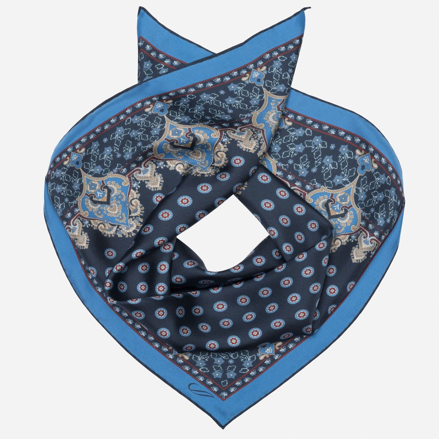 Filippo - Silk Neckerchief - Navy - Solstik