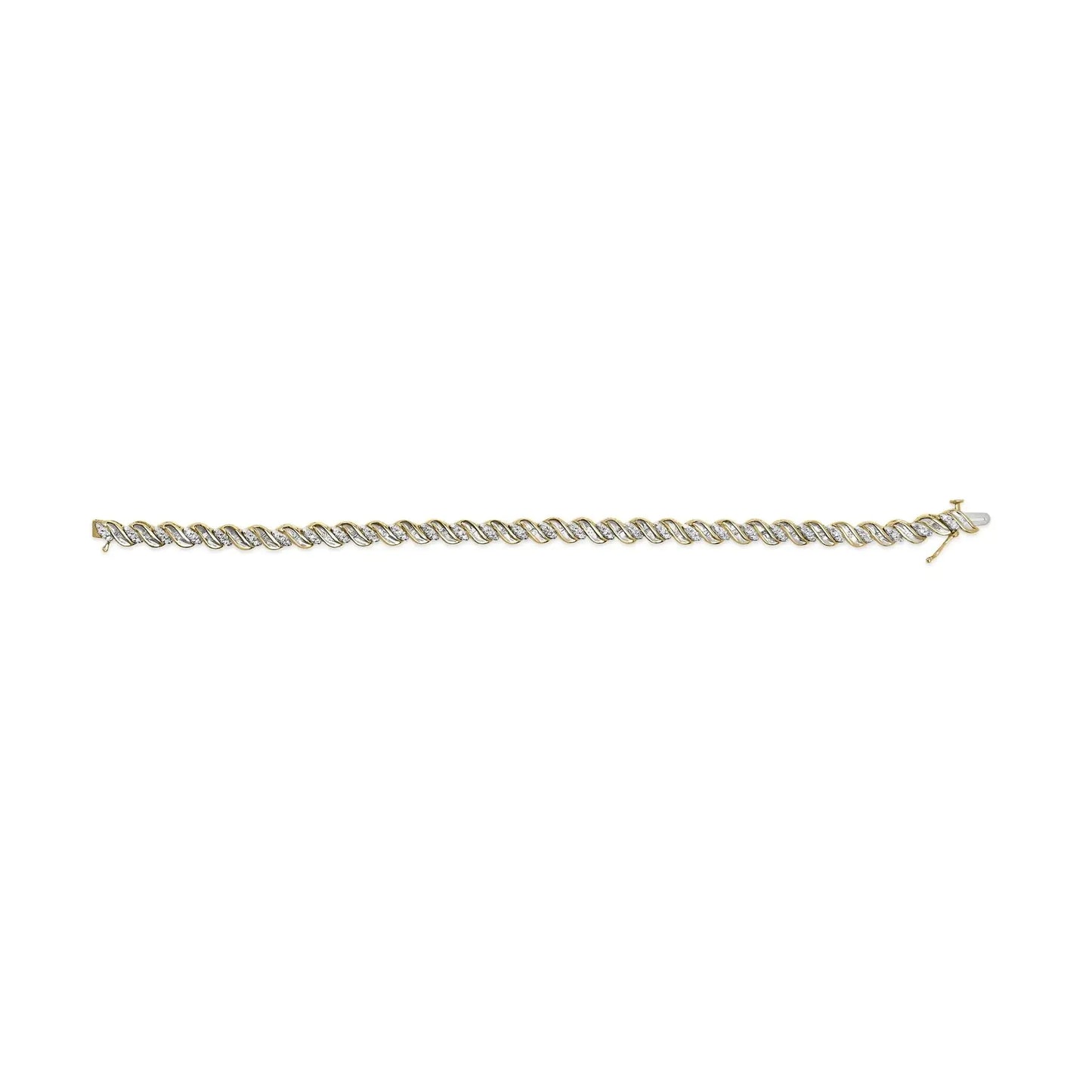 10k Gold 1.00 Cttw Diamond S-Link Bracelet - Solstik