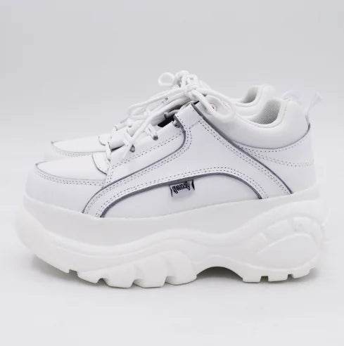 Heart-Shaped White Platform Shoes with Thick Soles - Solstik