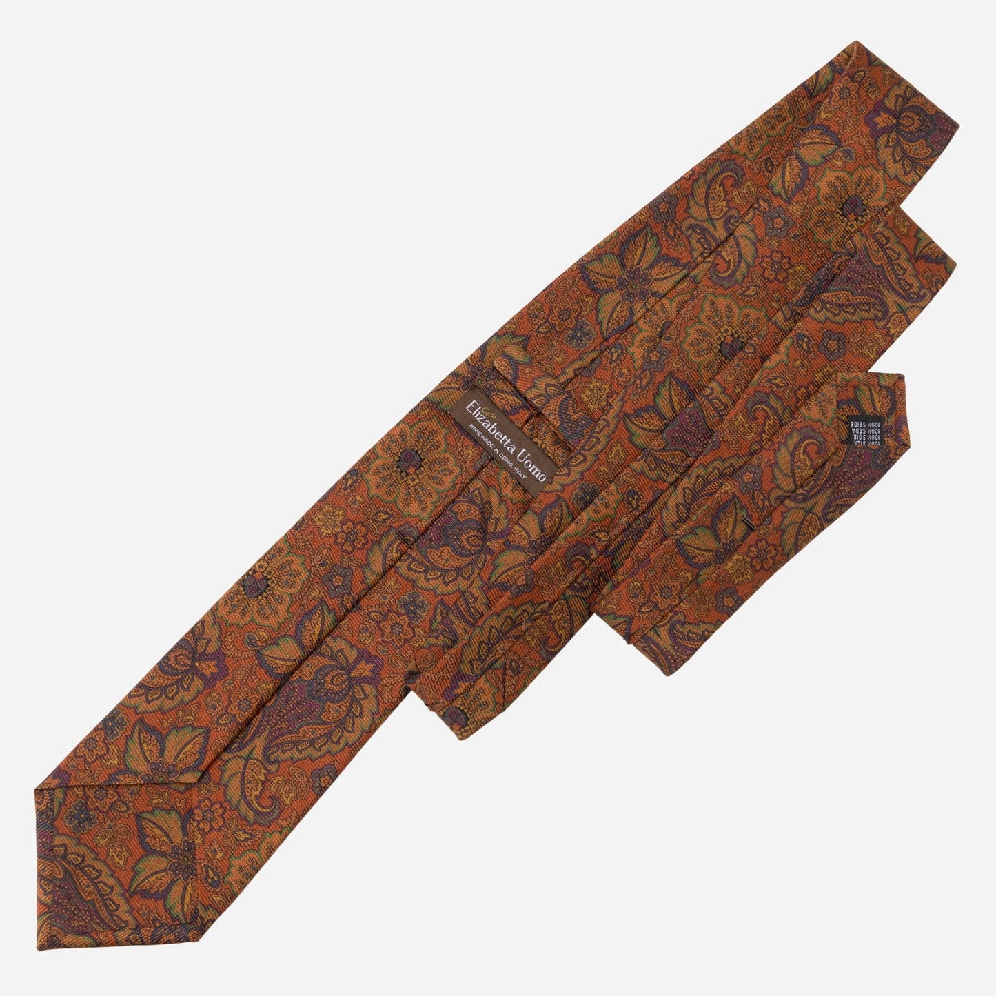 Trevi - Printed Madder Silk Tie - Ginger - Solstik