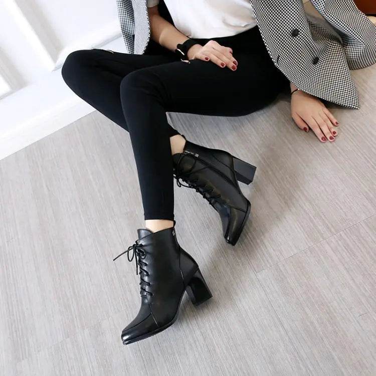 Chic Euro Pointed Ankle Heels - Solstik
