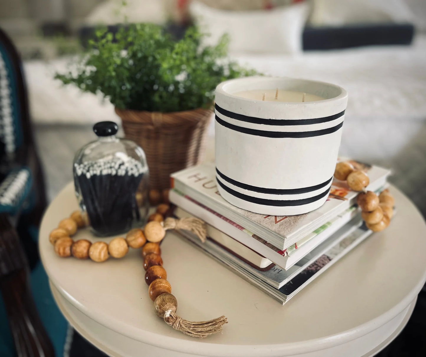 TLC Candle Co."Magnolia" 2lb Home Decor, Hand Poured Concrete Candle, Scented Natural Soy Wax and Essential Oil Blended Fragrances 60 Hour Burn Time, Made in the USA - Solstik #