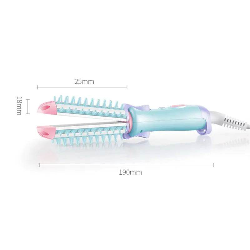 2 in 1 Mini Ceramic Curling Iron Brush - Solstik #