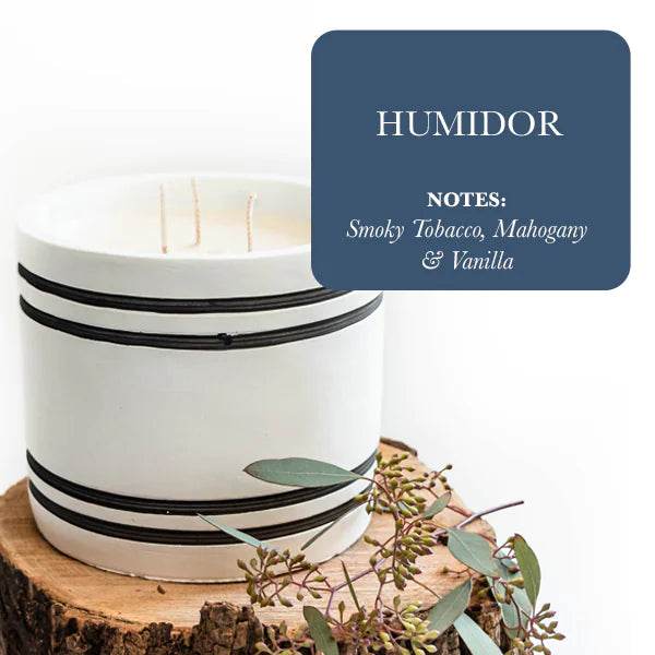Luxury Large Striped Stone Designer Candle - Solstik #