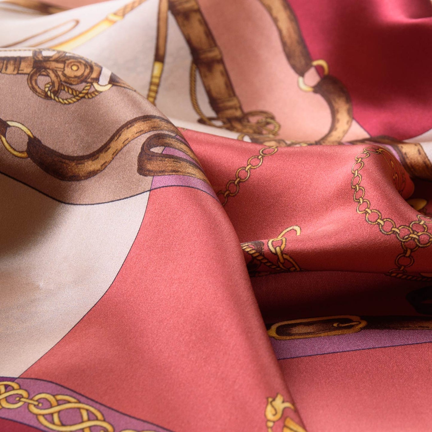 Gabriella - Silk Foulard - Rosewood - Solstik