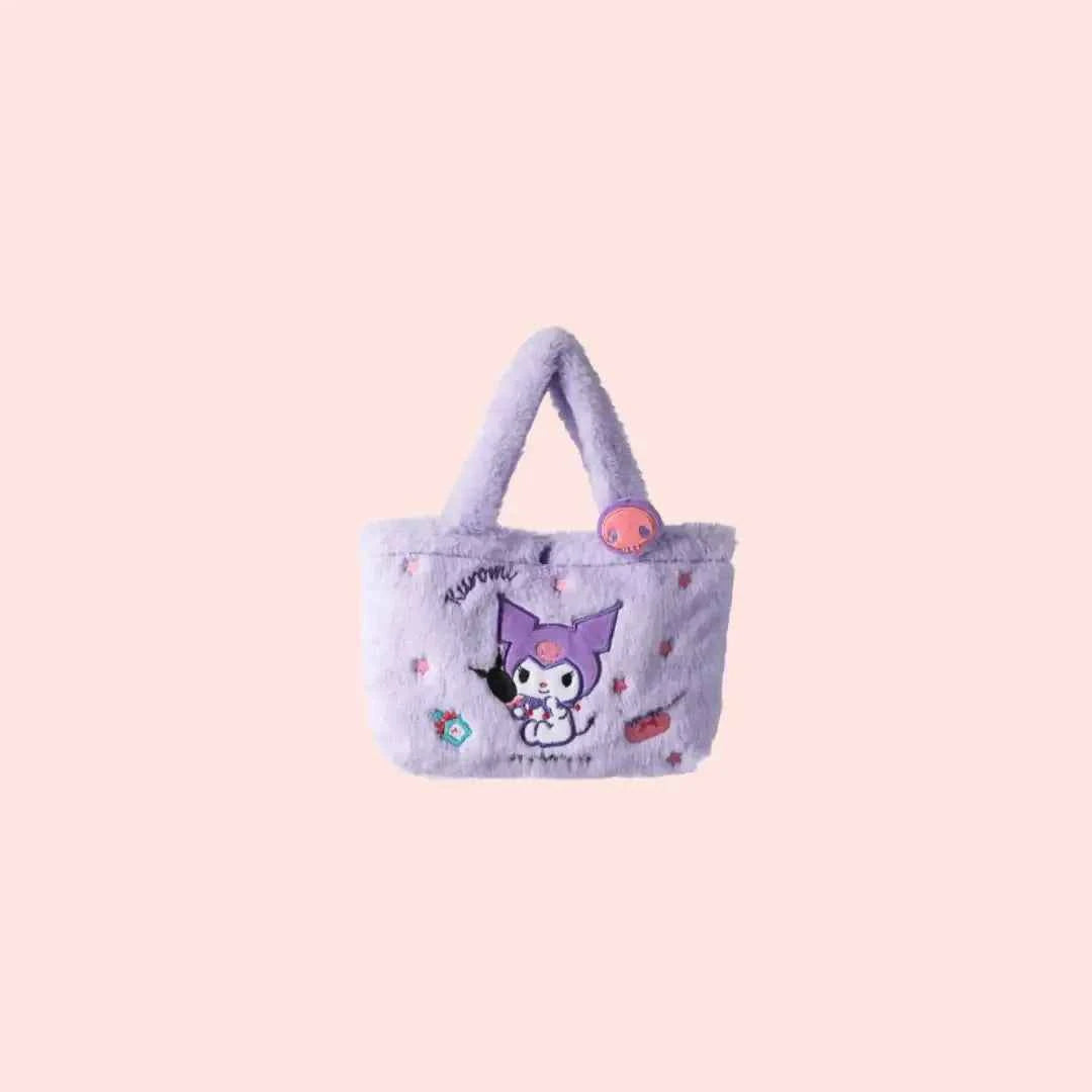 Girl's Plush Hello Kitty Handbag with Removable Strap