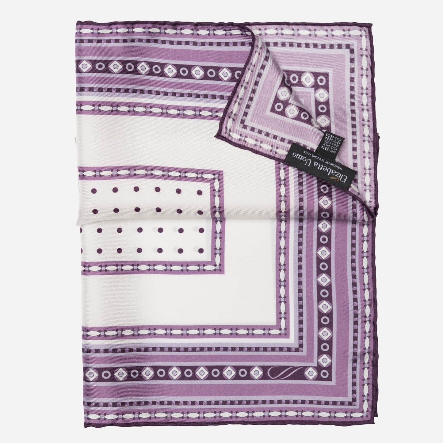 Pois - Silk Pocket Square - Lilac - Solstik