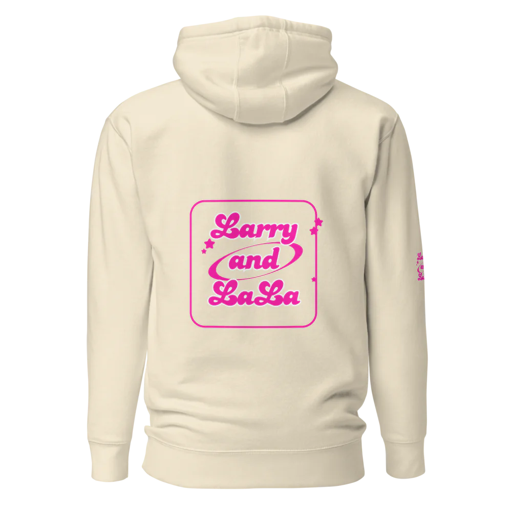 Solstik Bold Print Hoodie in White with Pink Design - Solstik #