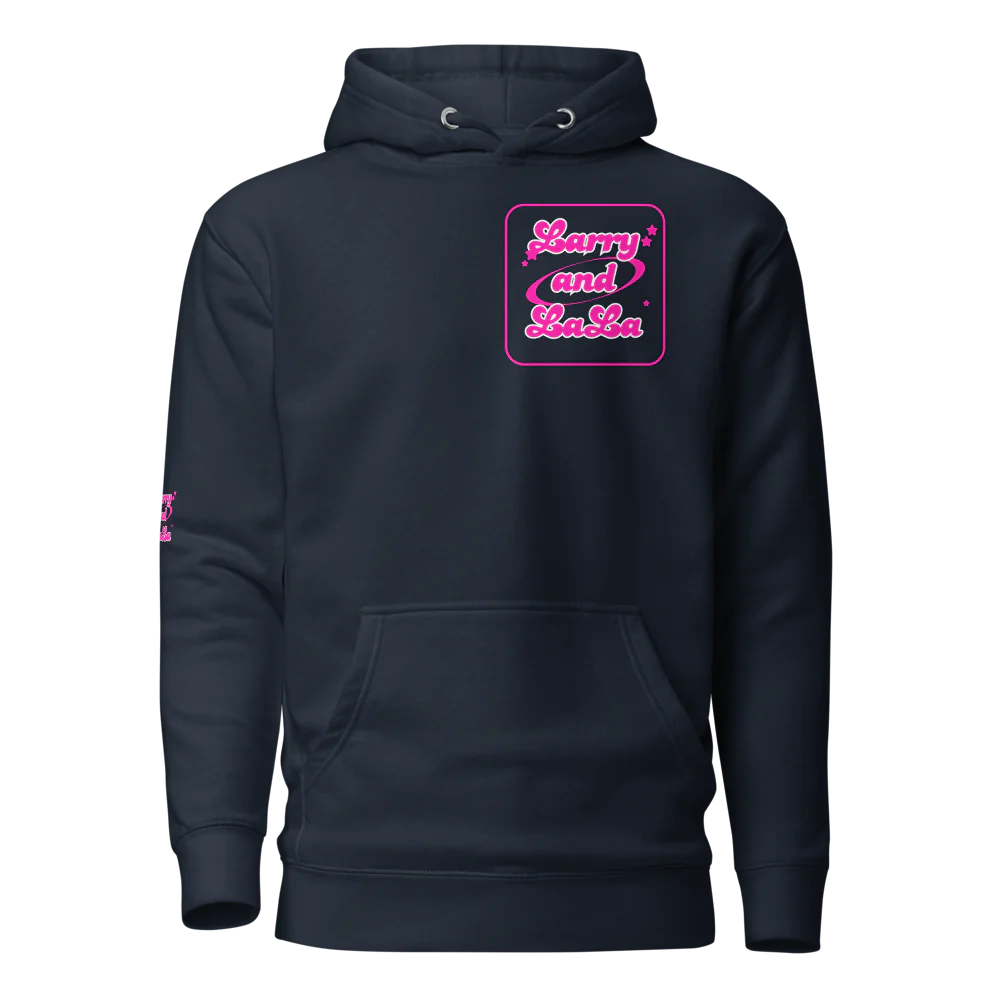 Solstik Bold Print Hoodie in White with Pink Design - Solstik #