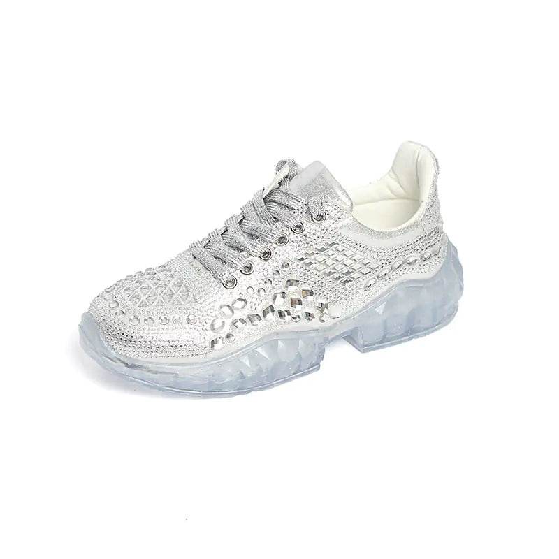 Chic Rhinestone Student Sneakers - Solstik