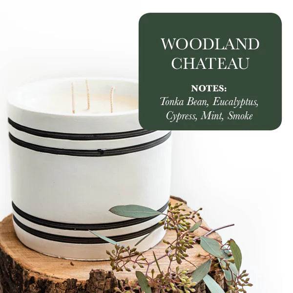 Luxury Large Striped Stone Designer Candle - Solstik #