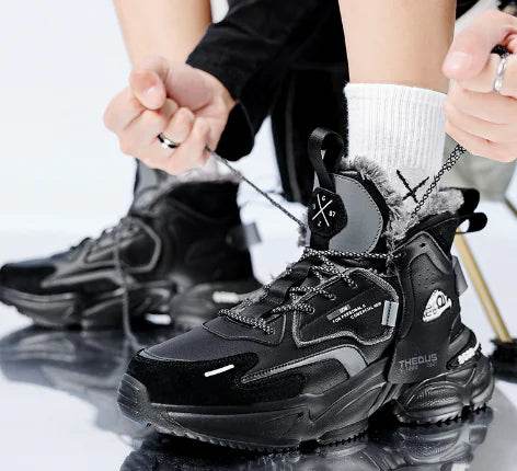 Men's High-Top Sneakers - Hip Hop Casual Style - Solstik