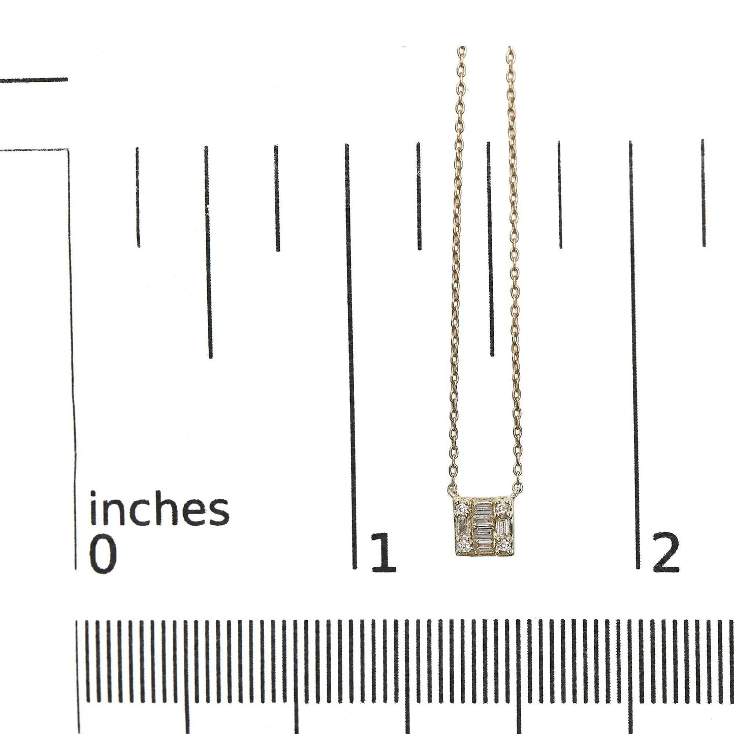 10K Yellow Gold Diamond Mosaic Pendant Necklace - Solstik