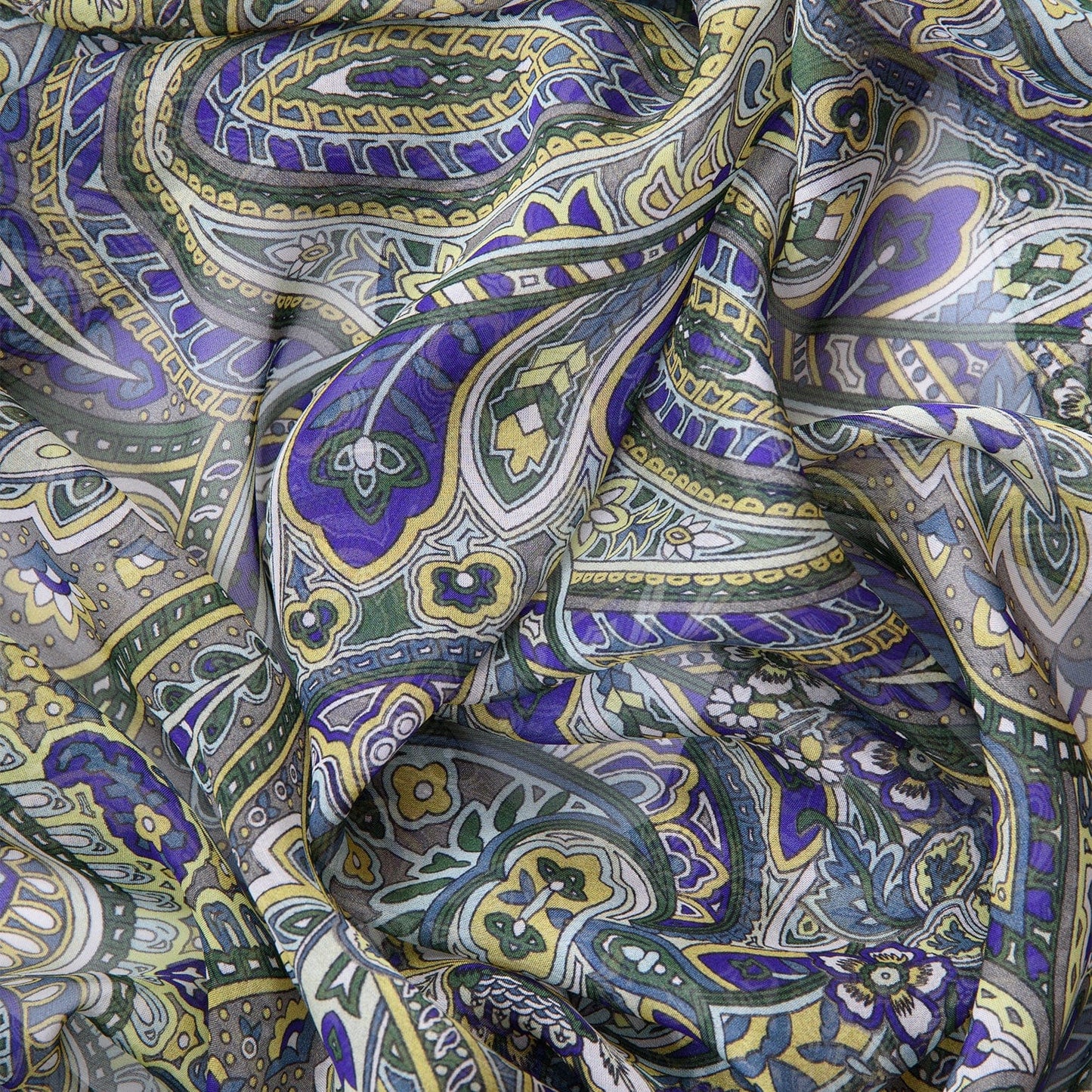 Helena - Silk Scarf Shawl - Green - Solstik