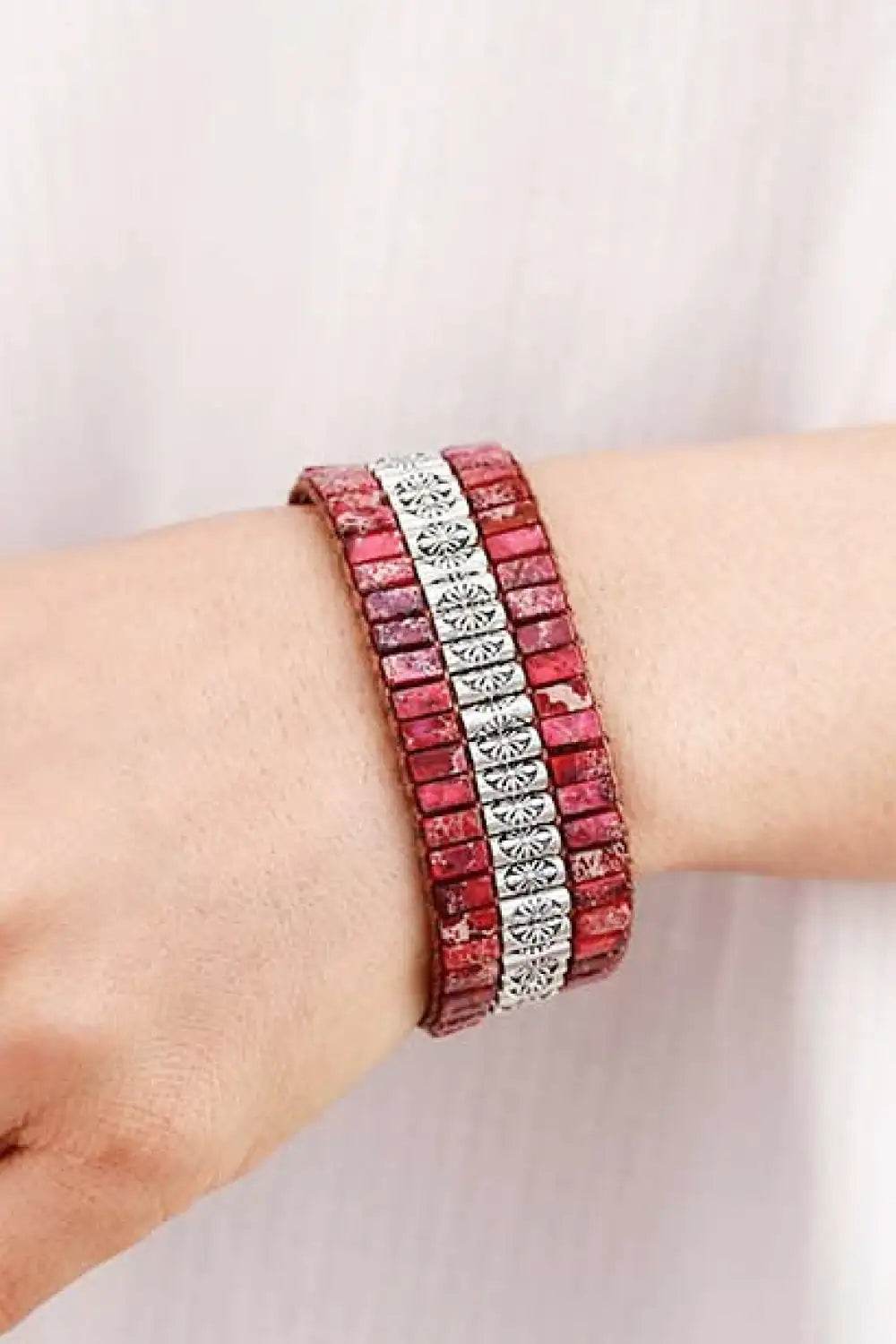 Artisan Crafted Triple Stone Bracelet - Solstik