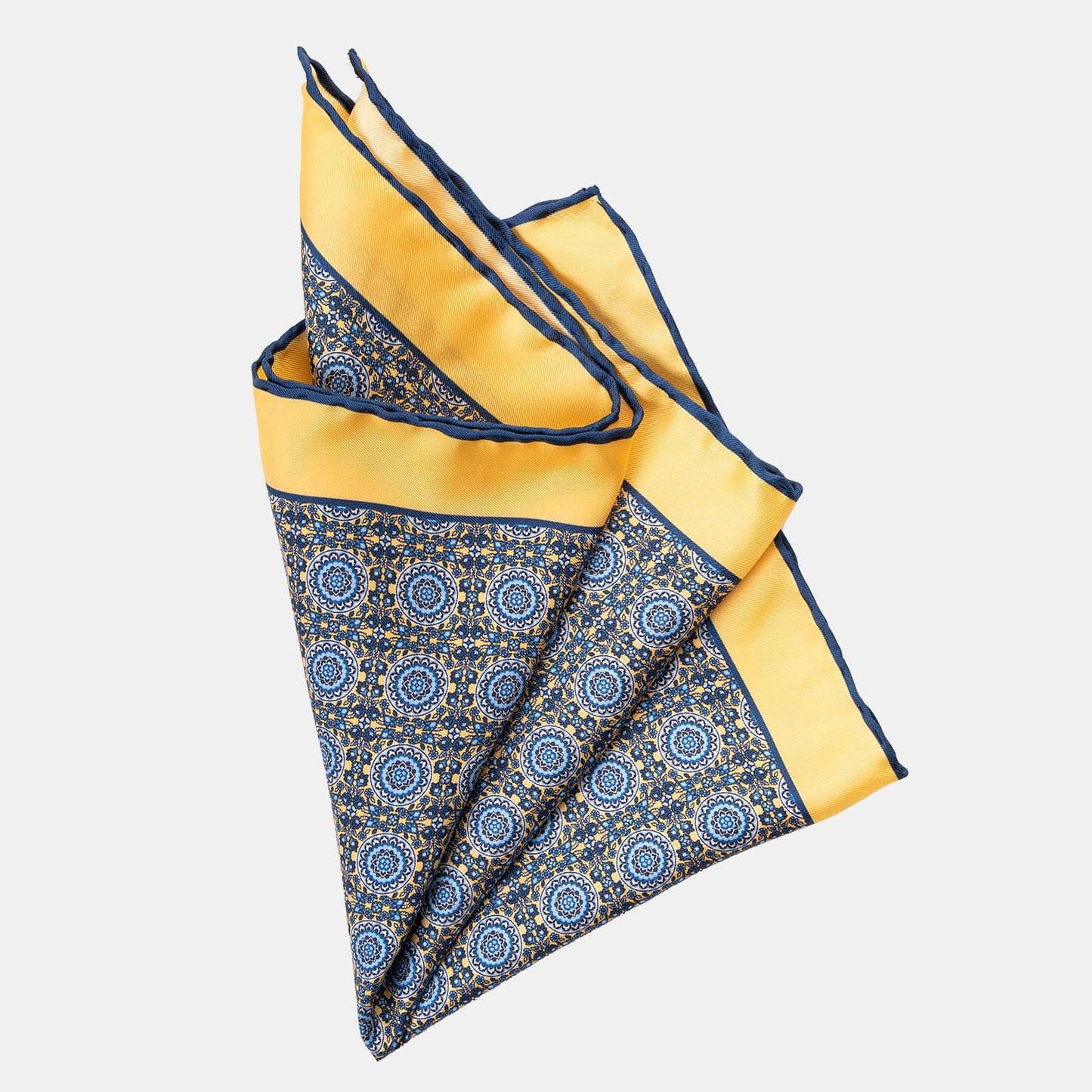 Fiastra - Silk Pocket Square - Yellow - Solstik