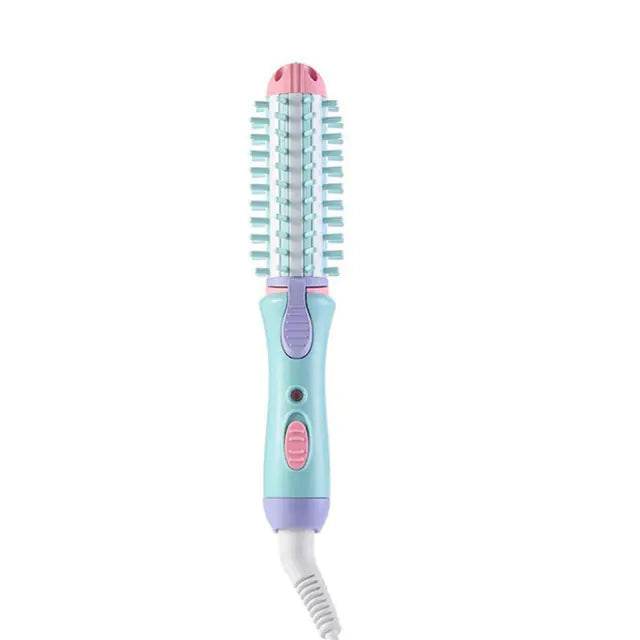 2 in 1 Mini Ceramic Curling Iron Brush - Solstik #