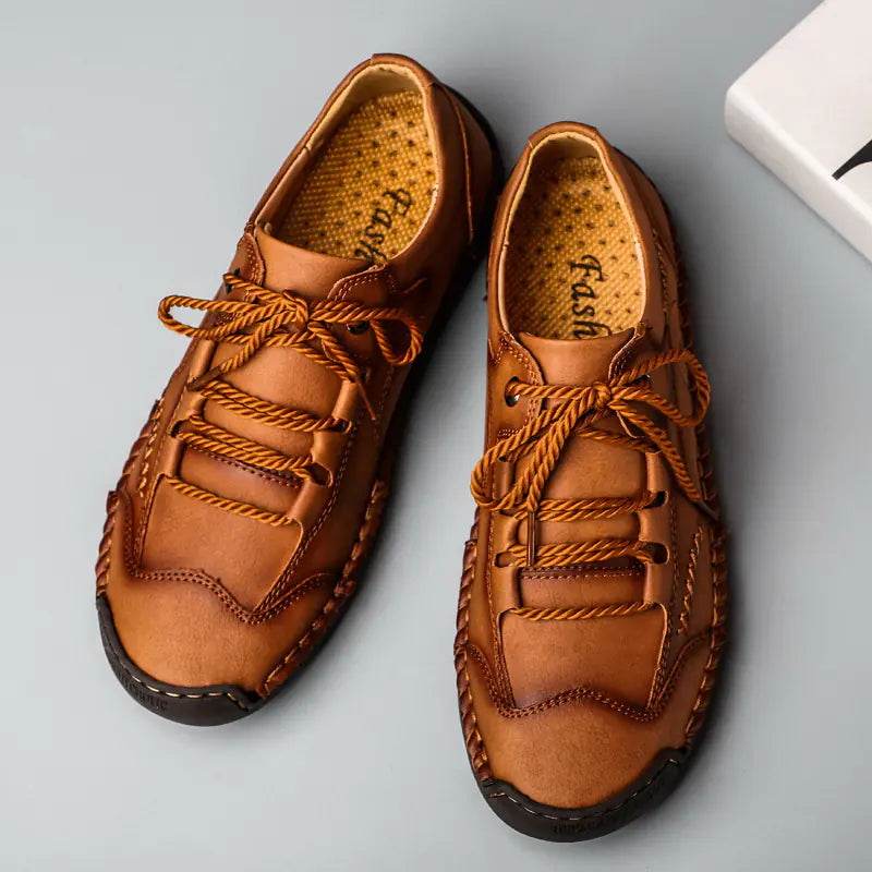 Plus Size Men's Leather Business Casual Shoes 2024 - Solstik