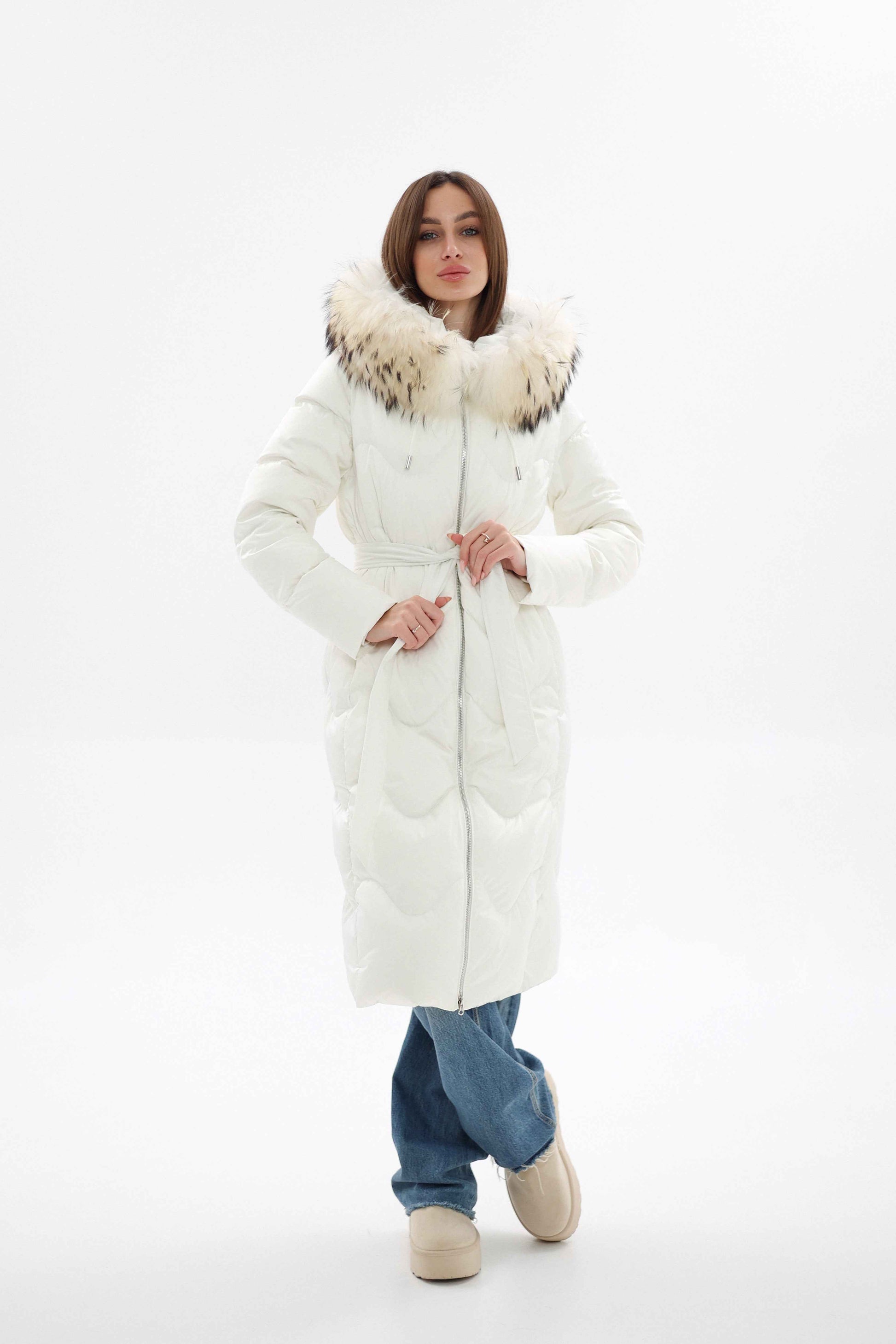 Genuine Fur Trim Down Fill Coat