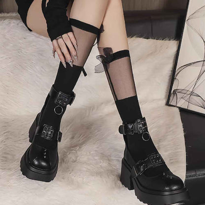 Fashion Women's Rivet Belt Buckle Shoes
