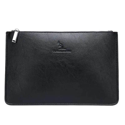 Men's Soft PU Plaid Business Casual Clutch Bag - Solstik