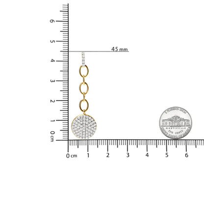 18K Gold Plated Silver Diamond Cluster Earrings - Solstik