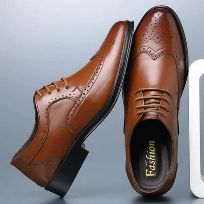 New Men's Business Brogue Shoes - Breathable Style - Solstik