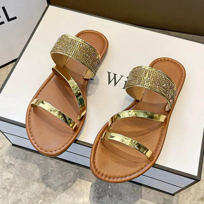 Women's Summer Fashion Flat Slippers and Beach Sandals - Solstik