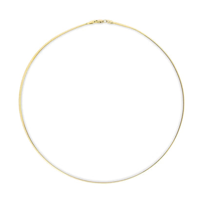 Aura Jewel Co 14k gold herringbone chain necklace with sleek polished finish and secure clasp