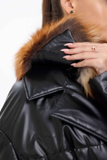 Genuine Gold Fox Fur Freudenberg Comfortemp® Coat