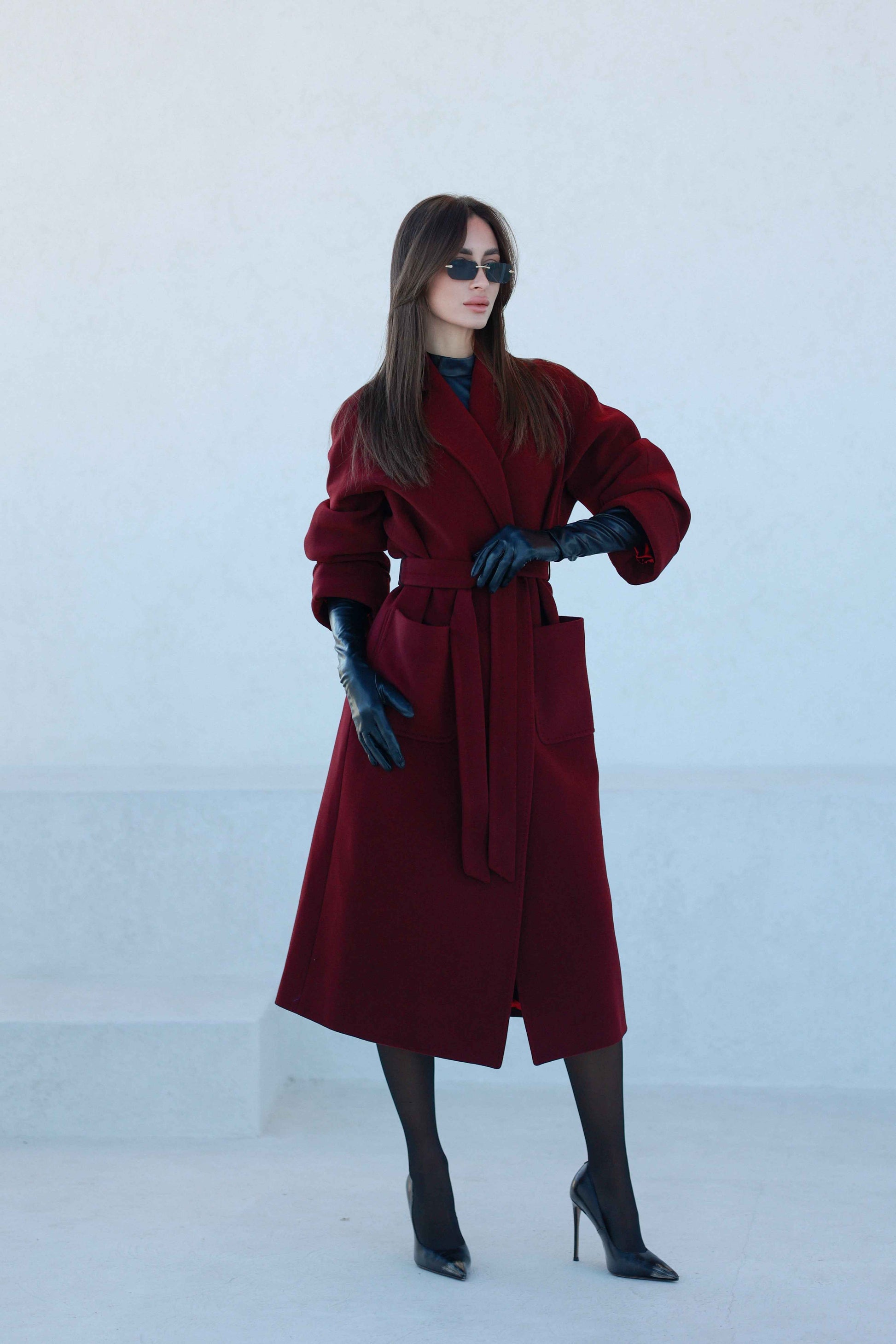 Angelina Cashmere Wool Blend Overcoat