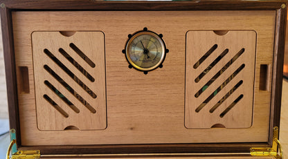 Cigar Humidor - Zebrawood with Spanish Cedar Lining - 80 Capacity