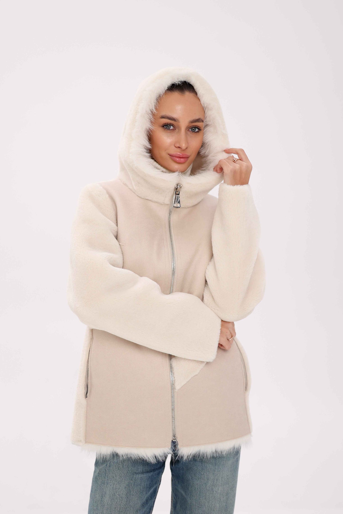 Pre-Order. Re-Stock Ships October 15. ⇆ Reversible Hooded Wool Blend Jacket