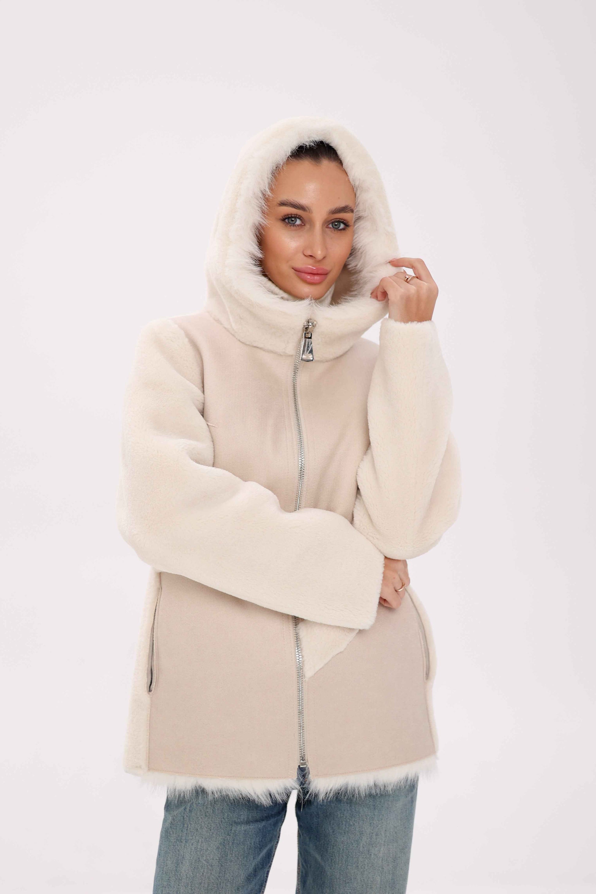 Pre-Order. Re-Stock Ships October 15. ⇆ Reversible Hooded Wool Blend Jacket