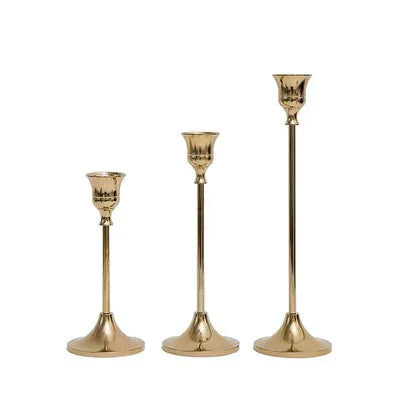 Elegant Vintage Gold Candle Holder - Solstik #