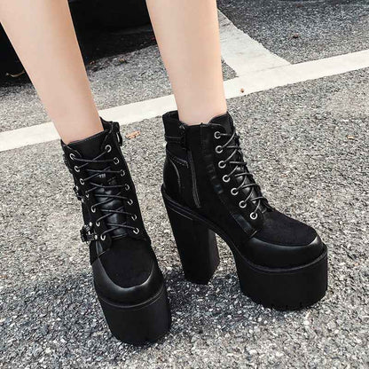 Thick-soled Super High Heels Bootie Women's Shoes