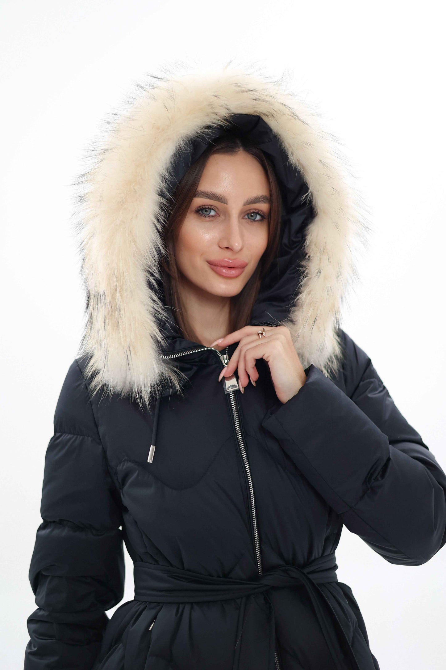 Genuine Fur Trim Down Fill Coat