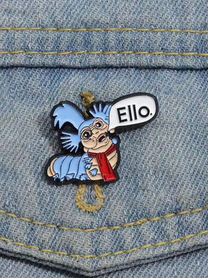 Cartoon Monster Design Brooch, Cute Cartoon Badge for Daily Clothing Decor, Trendy All-Match & Exquisite Brooch for Birthday Gift - Solstik
