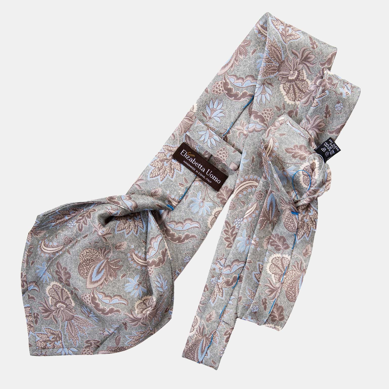 Medici - Printed Silk Tie - Soft Jade - Solstik