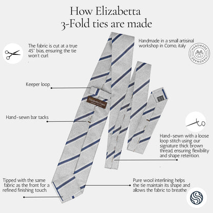 Novara - Printed Silk Tie - Brown - Solstik