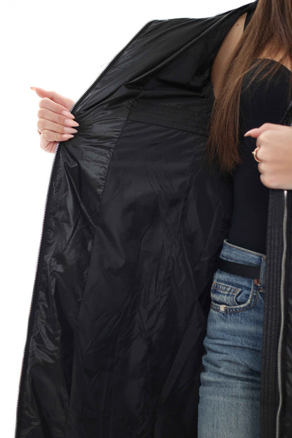 Genuine Silver Fox Fur Alternative Down Fill Coat