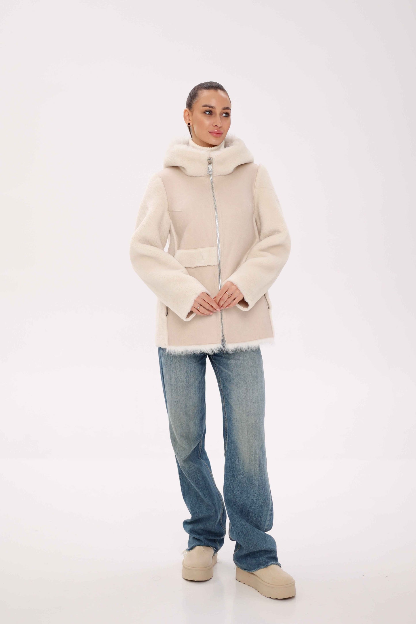 Pre-Order. Re-Stock Ships October 15. ⇆ Reversible Hooded Wool Blend Jacket