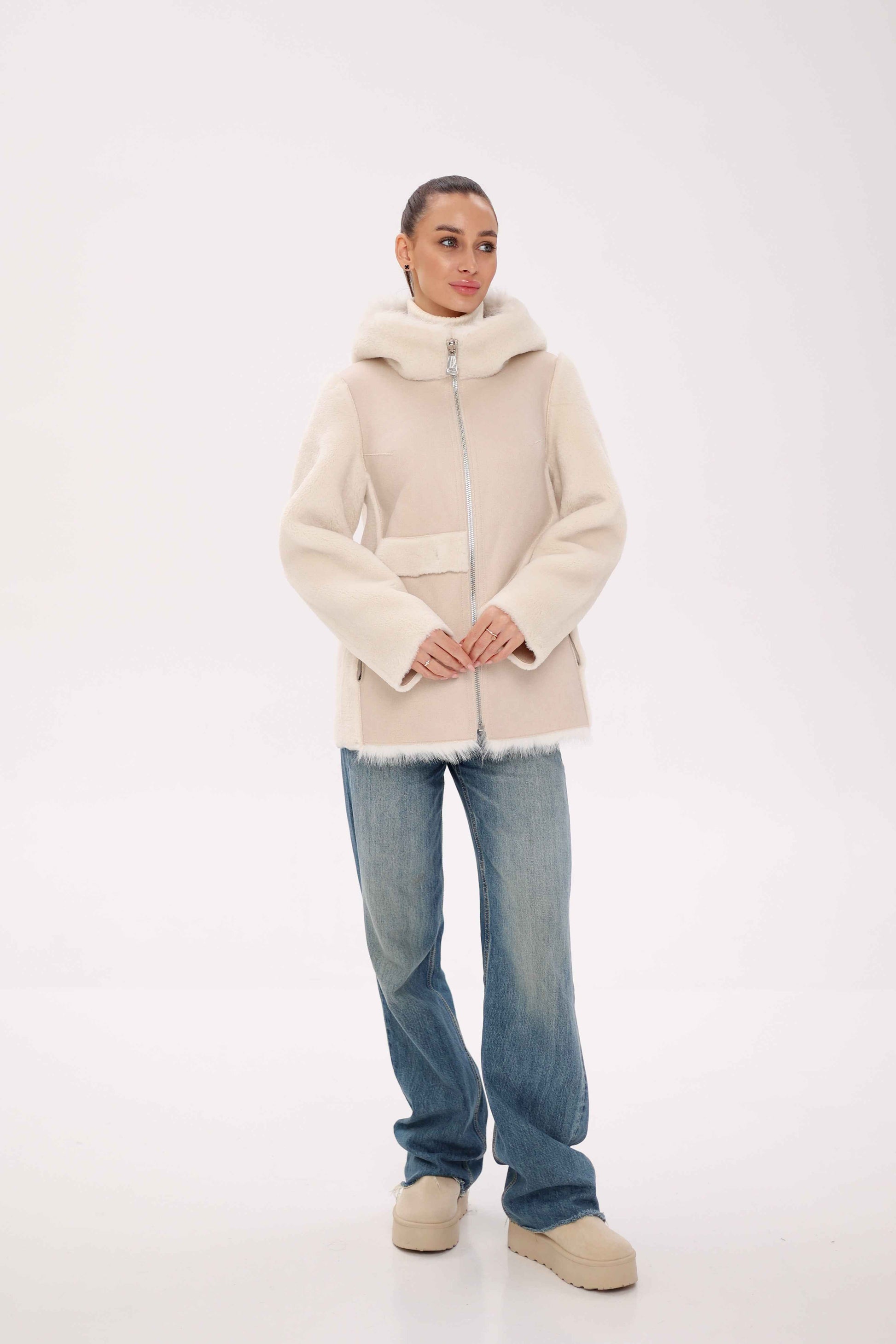 Pre-Order. Re-Stock Ships October 15. ⇆ Reversible Hooded Wool Blend Jacket